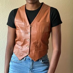 Vintage Leather Members Only Vest